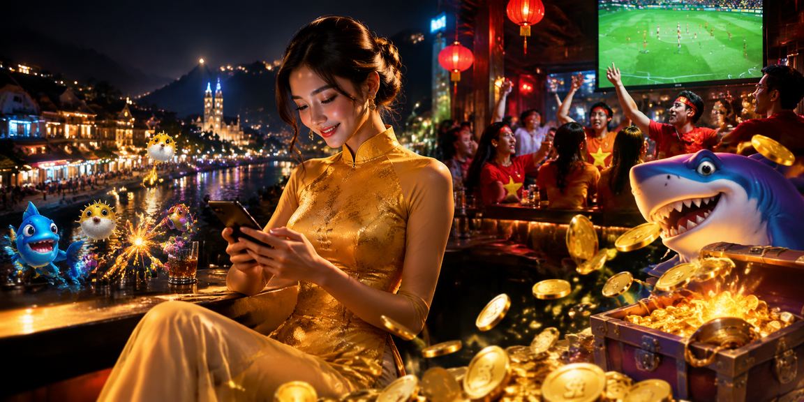 Người dùng tại Sapa trải nghiệm trò chơi trực tuyến trong trang phục truyền thống giữa thiên nhiên