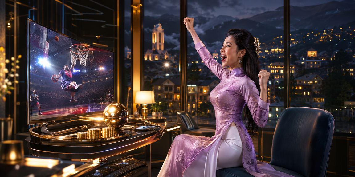 Người dùng trong trang phục truyền thống tại Sapa theo dõi kết quả cược bóng rổ trực tuyến